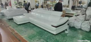 【大厂仿真皮沙发】实木框架，高回弹海绵45密度。全新包装，质量非常好，3.6米右贵妃 - 六盘水28生活网 lps.28life.com